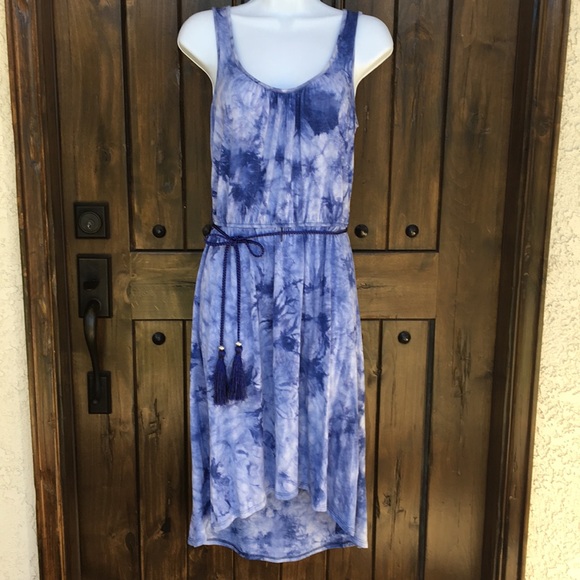 AB Studio Dresses & Skirts - AB Studio Blue Tie Dye High Low Dress S